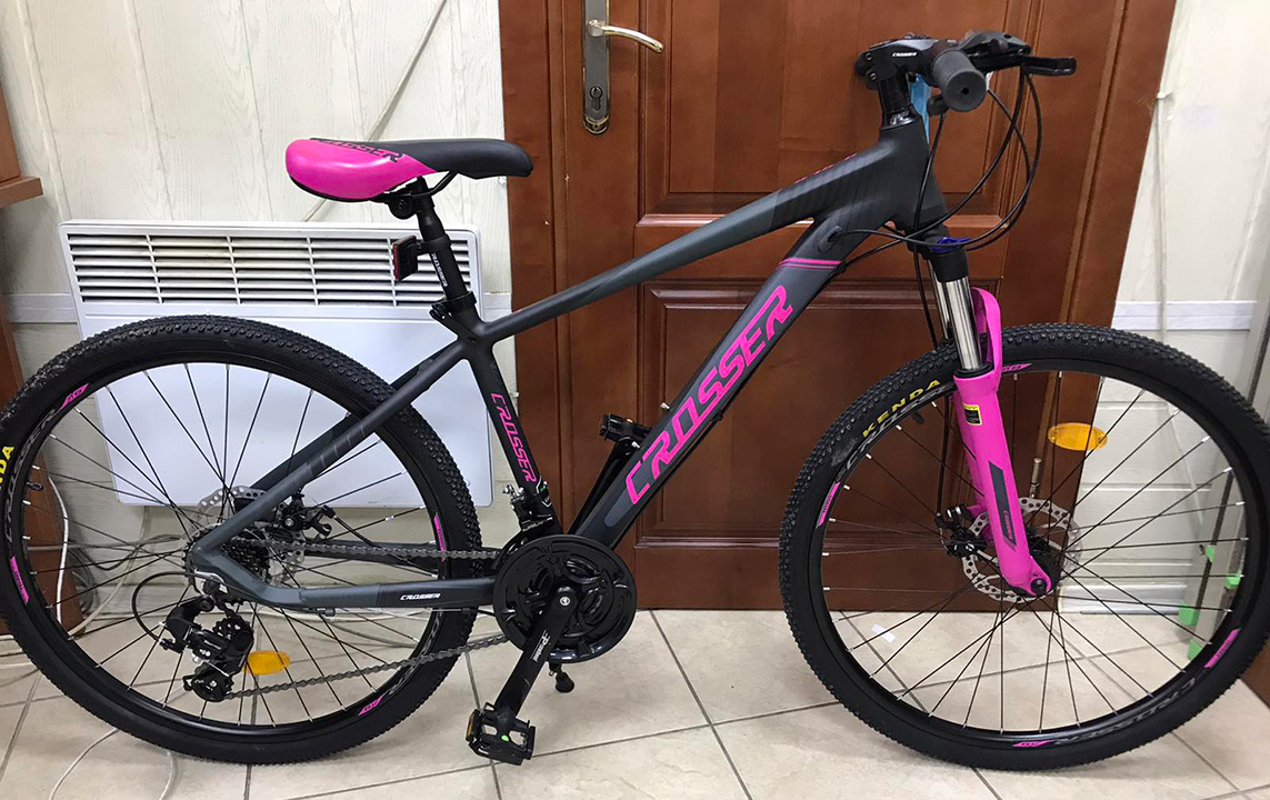 Фотография Велосипед Crosser One 26" (2021) 2021 Черно-розовый